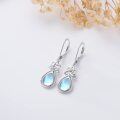 wholesale 925 Sterling Silver Moonstone Teardrop Celtic Knot Dangle Earrings for Women-0-3