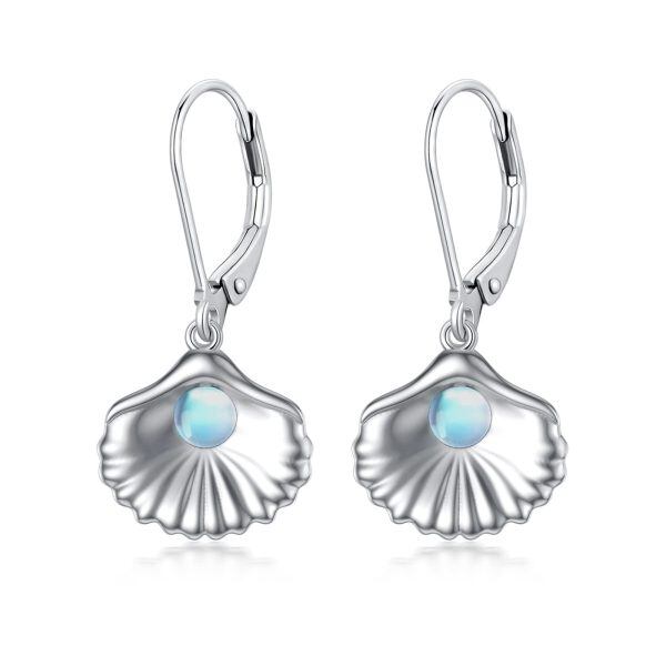 Sterling Silver Seashell Earrings-0