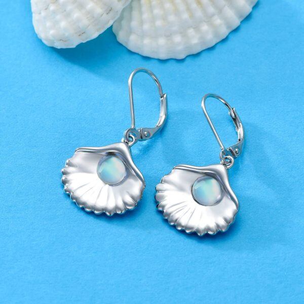 Sterling Silver Seashell Earrings-4