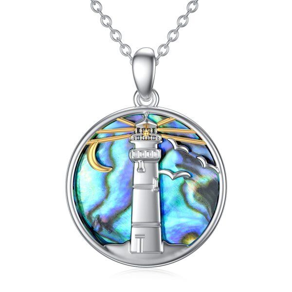 Sterling Silver Lighthouse Necklace-0