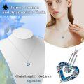 wholesale 925 Sterling Silver Blue Crystal Sunflower Heart Cremation Jewelry Urn Pendant Necklace for Ashes - 24 Chain Included-0-2
