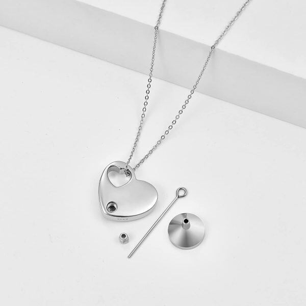 Sterling Silver Heart Necklace-1