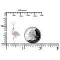 wholesale 925 Sterling Silver Pink Crystal Flamingo Pendant Necklace for Girls-0-5