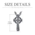 wholesale 925 Sterling Silver Celtic Knot Cross Pendant Necklace  with Chain 45cm Length-0-1