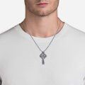wholesale 925 Sterling Silver Celtic Knot Cross Pendant Necklace  with Chain 45cm Length-0-4