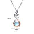 wholesale 925 Sterling Silver Infinity Moonstone I Love You More Pendant Necklace for Women-0-1