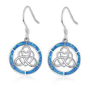 Sterling Silver Celtic Heart Earrings-0