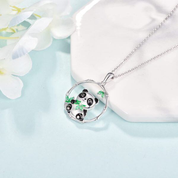 Sterling Silver Panda Necklace-1