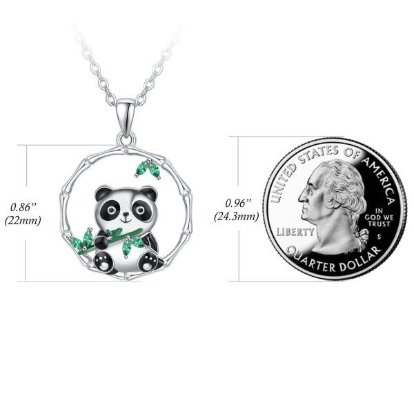 Sterling Silver Panda Necklace-2