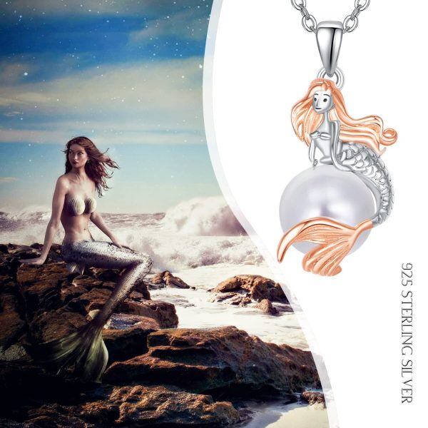 Sterling Silver Mermaid Necklace-3