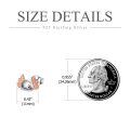 wholesale 925 Sterling Silver Axolotl Stud Earrings with Rose Gold Wings for Women-0-1