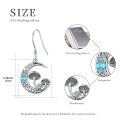 wholesale 925 Sterling Silver Turquoise Mushroom Moon Drop Earrings for Women-0-6