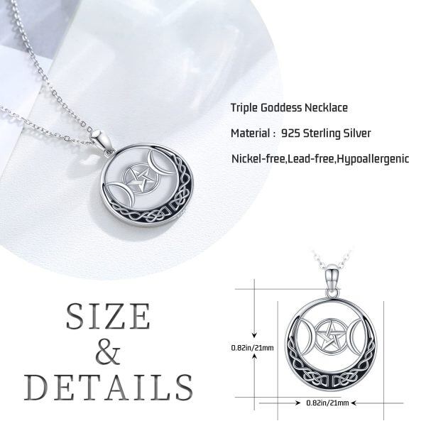 Sterling Silver Pentagram Celtic Necklace-6