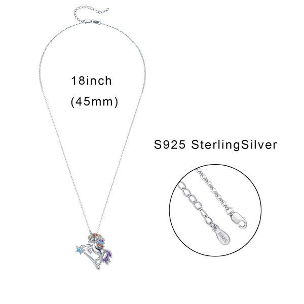 Sterling Silver Unicorn Necklace-4