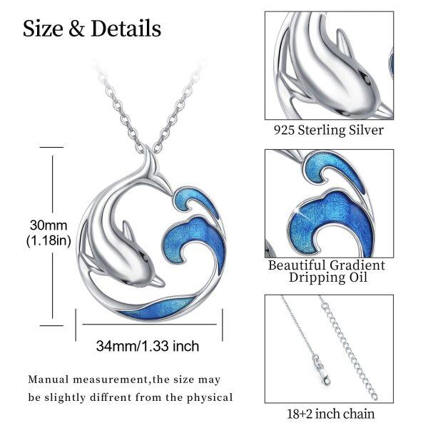 Sterling Silver Dolphin Necklace-4