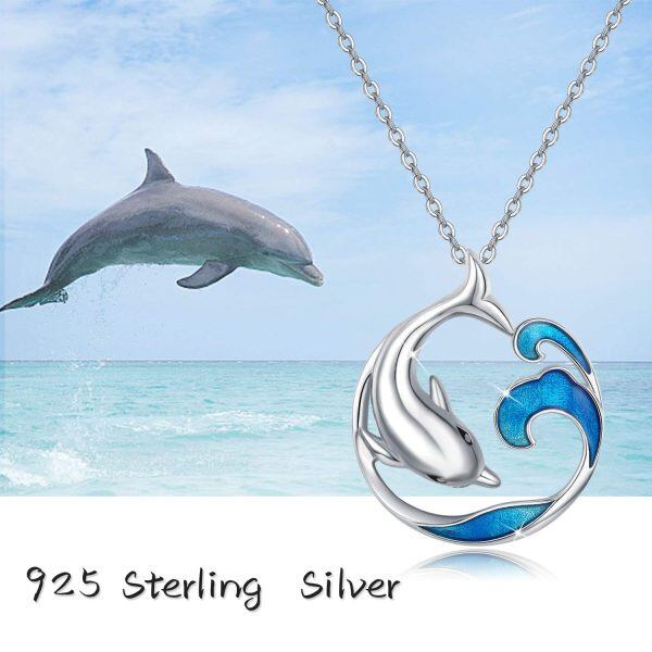 Sterling Silver Dolphin Necklace-5