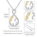 wholesale 925 Sterling Silver Infinity Cat Paw Pendant Necklace  for Women-0-2