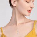 wholesale 925 Sterling Silver Ballet Dancer Crescent Moon with Star Pendant Necklace for Women-0-4