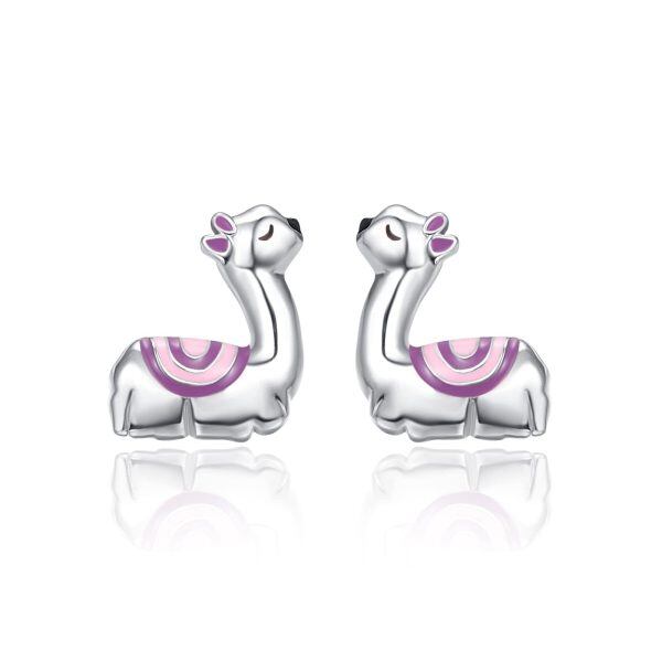 Sterling Silver Alpaca Studs Earrings-0