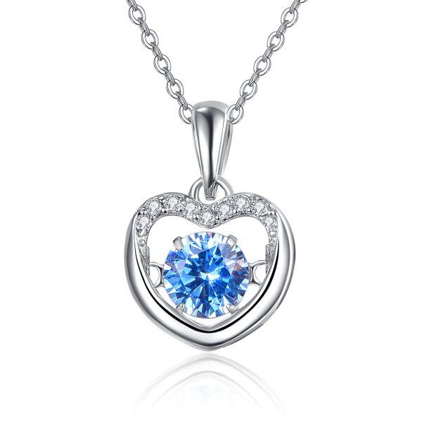 Sterling Silver Heart Pendant Necklace-0