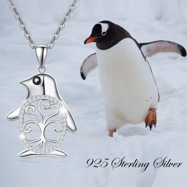 Sterling Silver Penguin Necklace-5