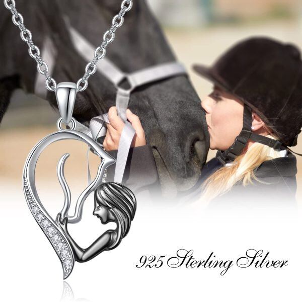 Sterling Silver Horse Necklace-5