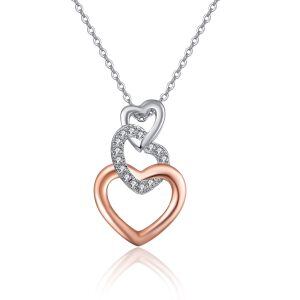 Sterling Silver Heart Necklace-0