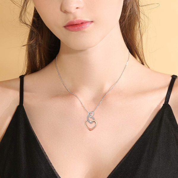 Sterling Silver Heart Necklace-3