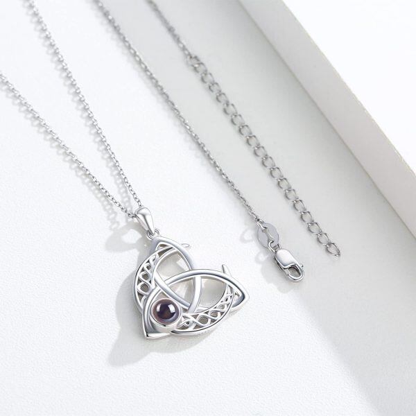 Sterling Silver Celtic Moon Necklace-5