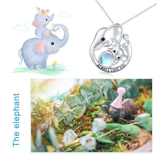 Sterling Silver Elephant Necklace-4