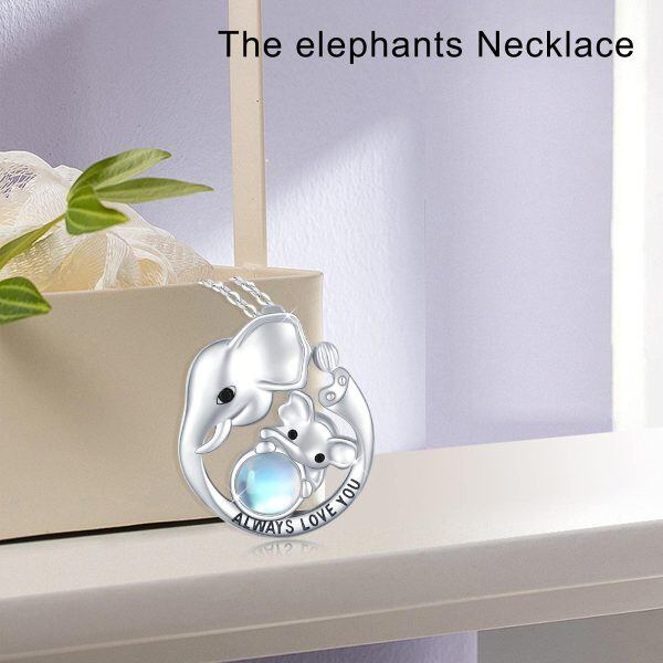 Sterling Silver Elephant Necklace-5