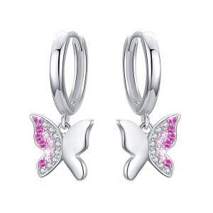 Sterling Silver Butterfly Earrings-0