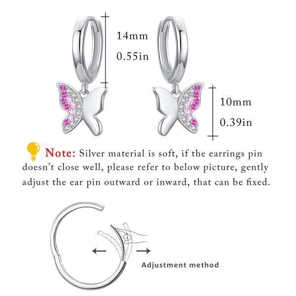 Sterling Silver Butterfly Earrings-1