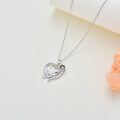 wholesale 925 Sterling Silver Dove Heart I Love You Multilingual Message Pendant Necklace for Women-0-3