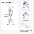 wholesale 925 Sterling Silver Star & Moon Stone Pendant Necklaces for Women -0-1