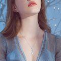 wholesale 925 Sterling Silver Star & Moon Stone Pendant Necklaces for Women -0-2