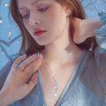 wholesale 925 Sterling Silver Star & Moon Stone Pendant Necklaces for Women -0-4