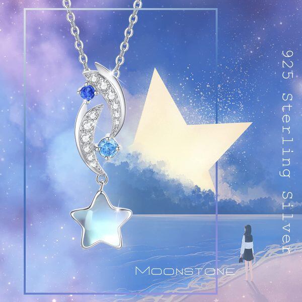 Sterling Silver Star Necklace-6