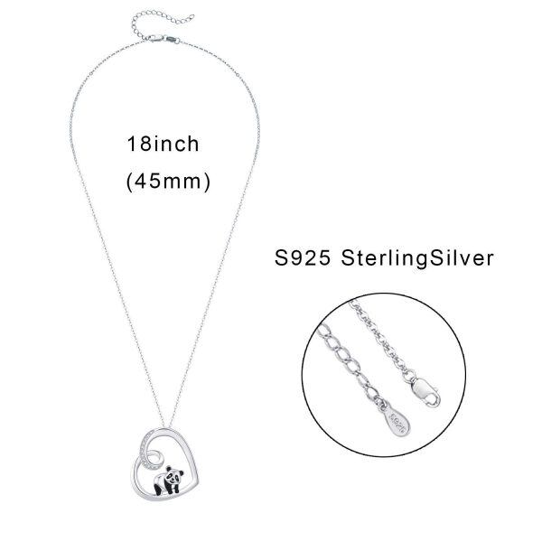 Sterling Silver Panda Necklace-4