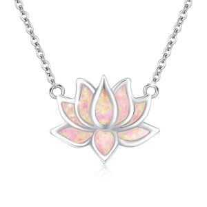 Sterling Silver Lotus Necklace-0