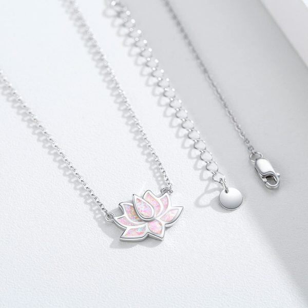 Sterling Silver Lotus Necklace-4