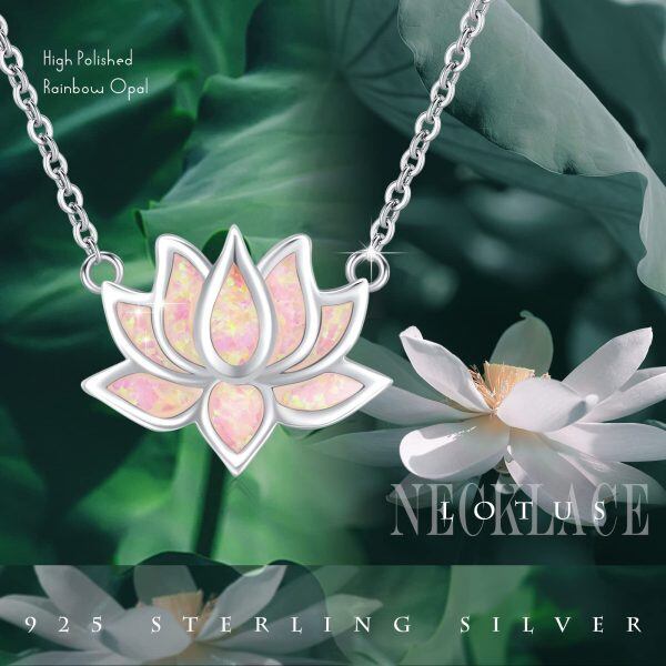 Sterling Silver Lotus Necklace-5