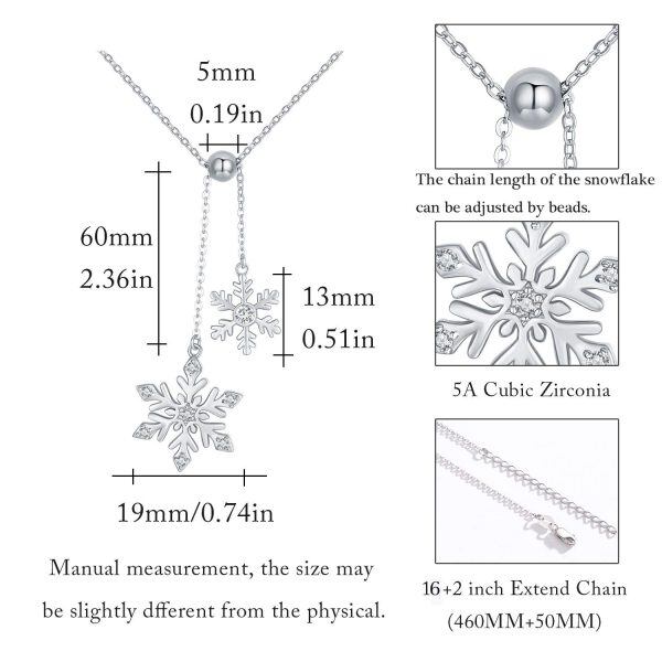 Sterling Silver Snowflake Necklace-4