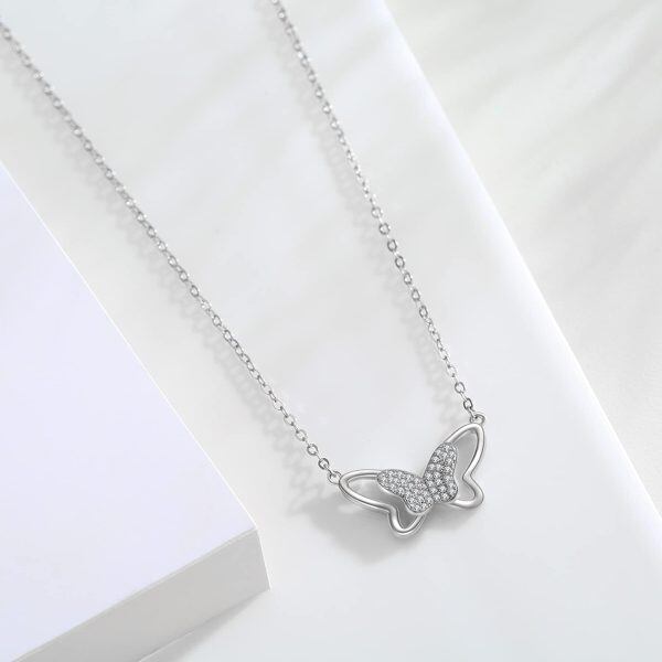 Sterling Silver Butterfly Necklace-4