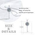 wholesale 925 Sterling Silver Abalone Shell Tree of Life Key Pendant Necklace for Women-0-1
