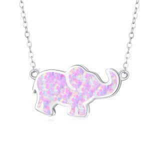 Sterling Sliver Elephant Necklace-0