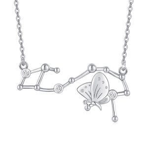 Sterling Silver Butterfly Necklace-0