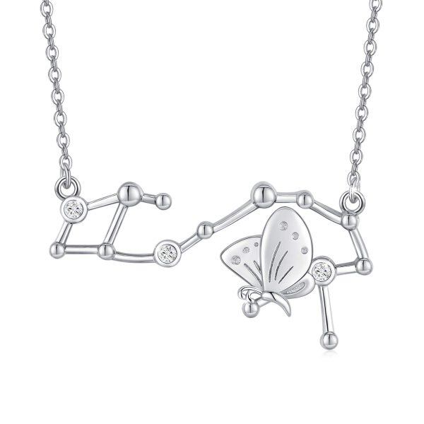 Sterling Silver Butterfly Necklace-0