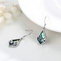 wholesale 925 Sterling Silver Abalone Shell Hummingbird Dangle Earrings for Women-0-4