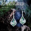 wholesale 925 Sterling Silver Abalone Shell Hummingbird Dangle Earrings for Women-0-5